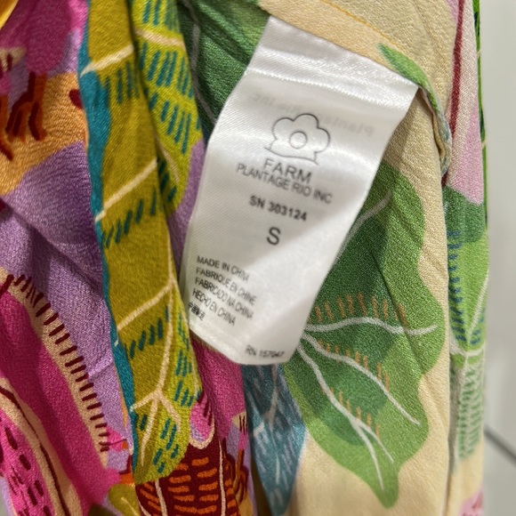 FARM Rio Mixed Beaks & Bananas Maxi Wrap Dress Size S NWT - Picture 7 of 13